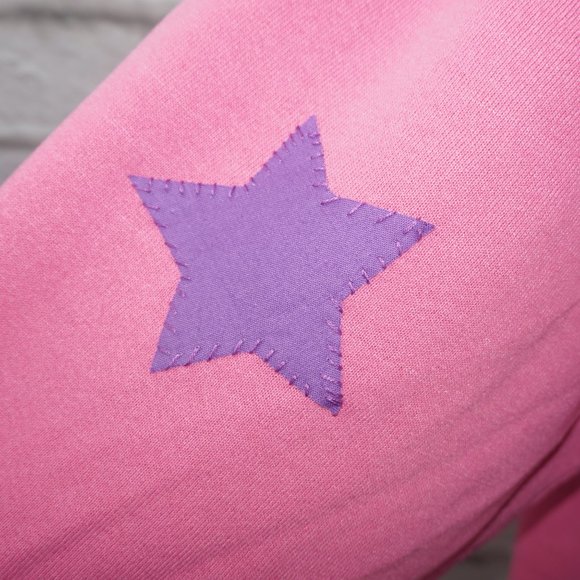 Vintage 90s Reworked Disney Mickey Mouse Star Applique Patch Pullover Sweatshirt - Picture 4 of 8